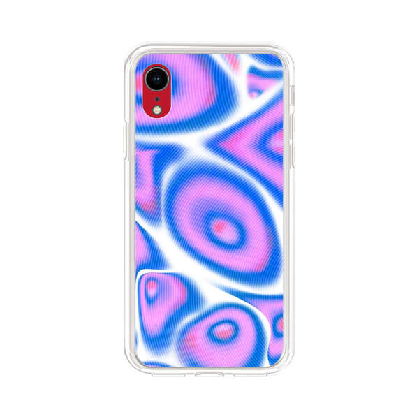 Vibrant Abstract Pink and Blue Swirl Pattern iPhone XR Case