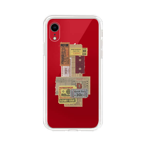 Vintage Admission and Raffle Tickets Collage iPhone XR Case