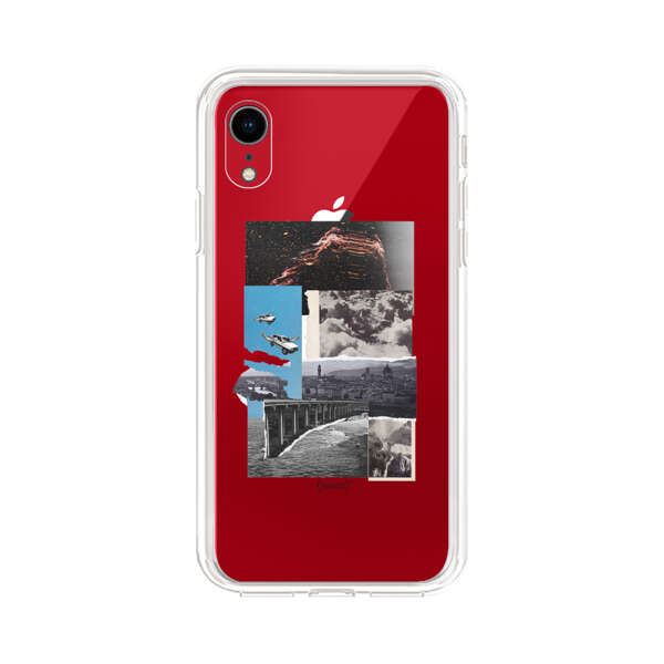 Vintage Collage with Aviation, Bridge, and Cityscape iPhone XR Case