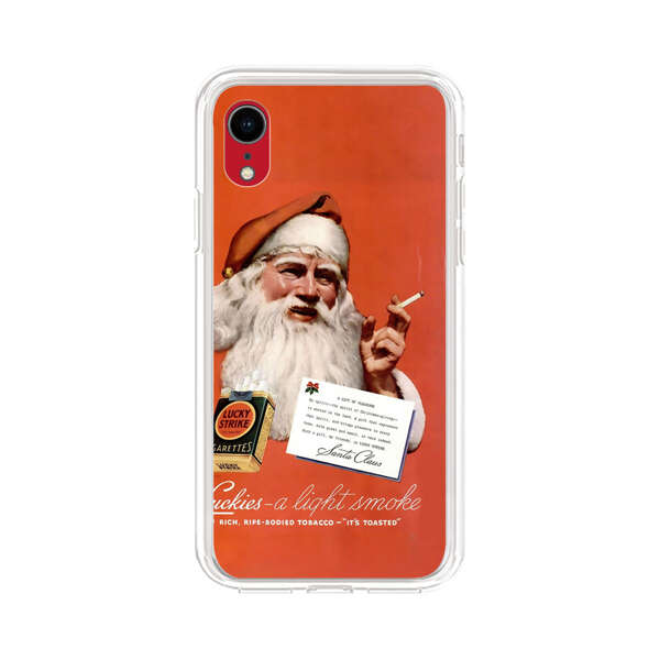 Vintage Santa Claus Smoking Lucky Strike Cigarettes Advertisement iPhone XR Case