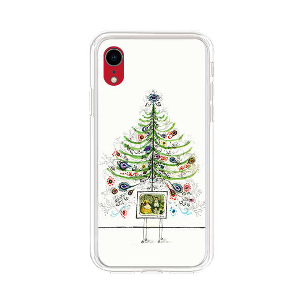 Whimsical Christmas Tree Artistic Design iPhone XR Case