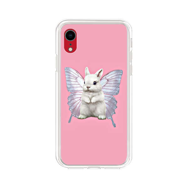 White Bunny with Butterfly Wings iPhone XR Case
