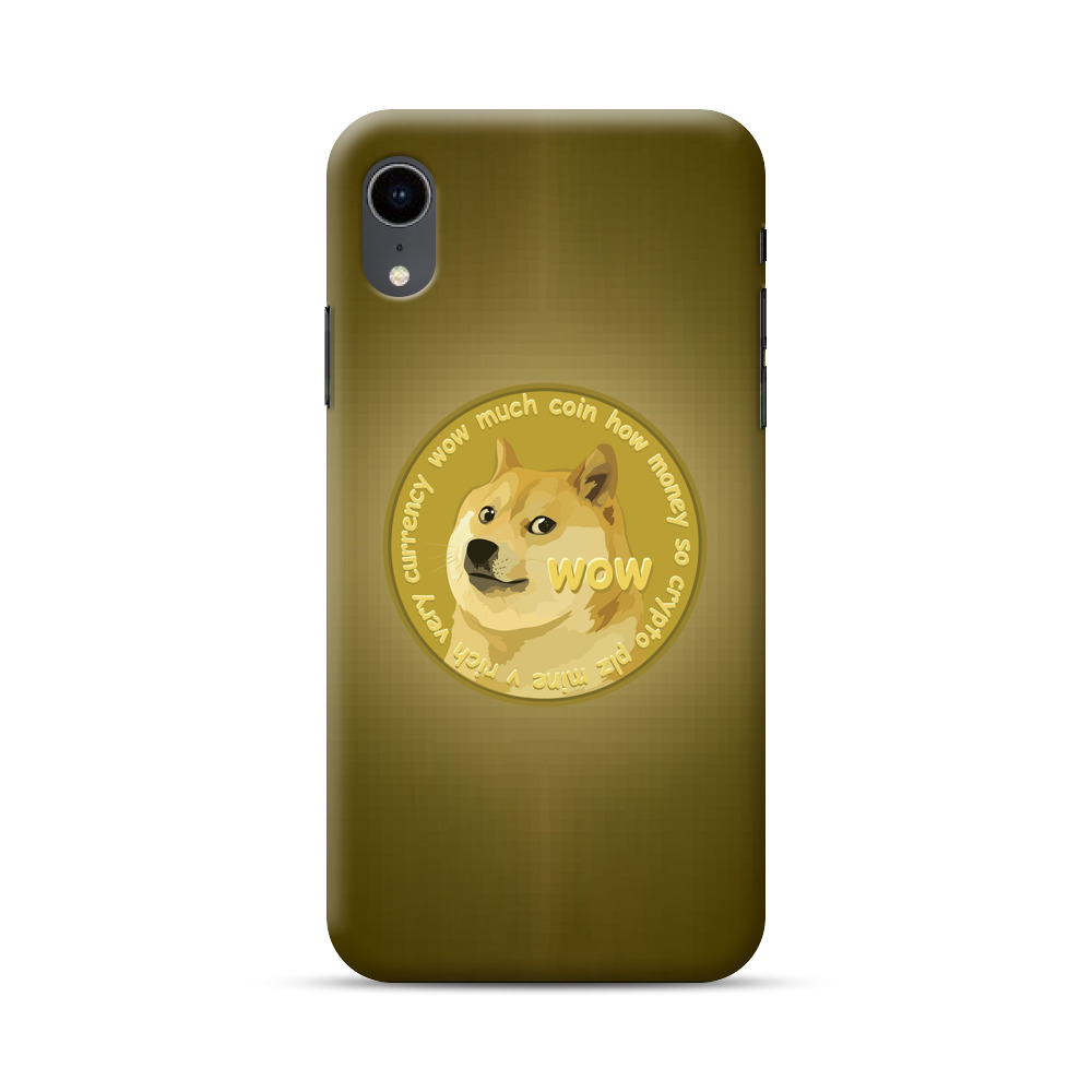 Golden Dogecoin Coin iPhone XR Hard Case
