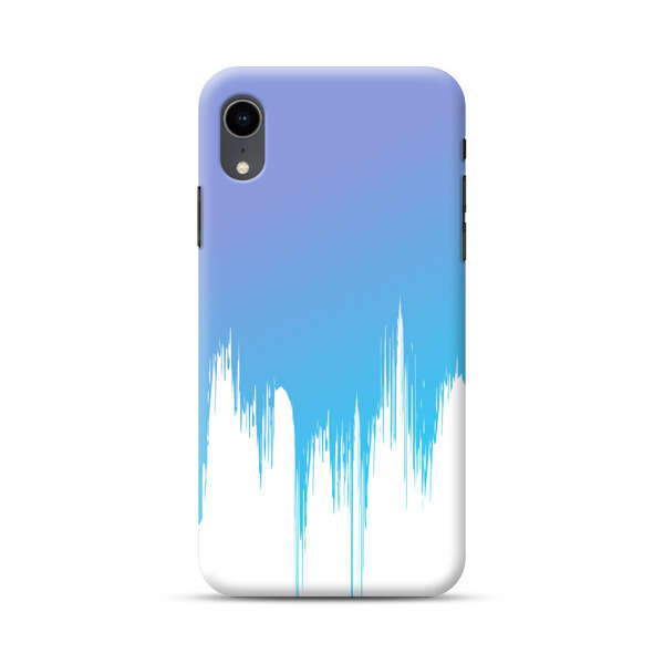 Abstract Blue and Purple Dripping Paint iPhone XR Hard Case