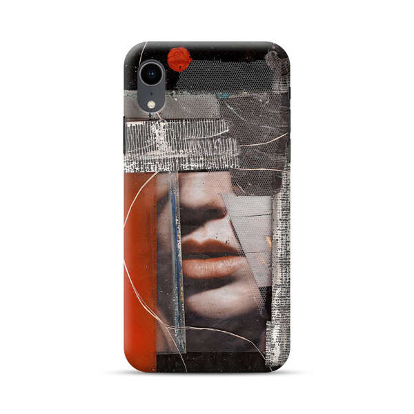 Abstract Collage Close Up Face iPhone XR Hard Case