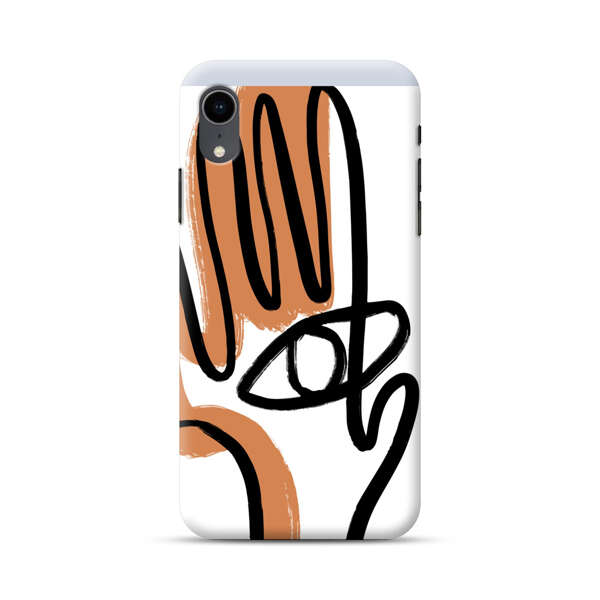 Abstract Minimalist Hand with Eye iPhone XR Hard Case