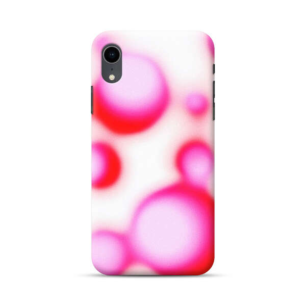 Abstract Pink and Red Blurry Circles iPhone XR Hard Case