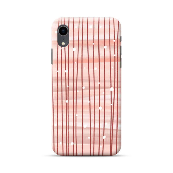 Abstract Vertical Lines Pink Pattern iPhone XR Hard Case