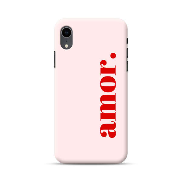 Amor Love Bold Red Text iPhone XR Hard Case