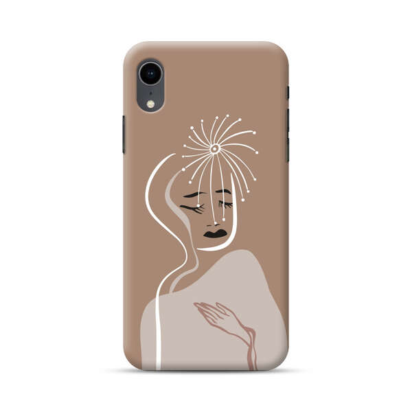Artistic Abstract Portrait with Serene Face iPhone XR Hard Case