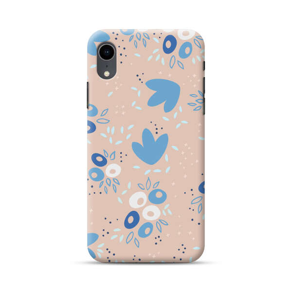 Blue Floral Pattern iPhone XR Hard Case