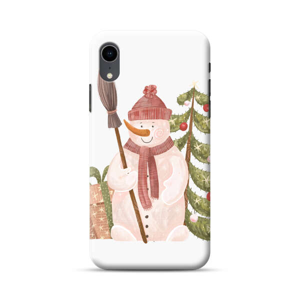 Charming Winter Snowman Illustration iPhone XR Hard Case