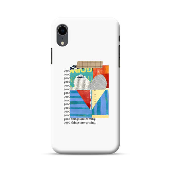 Colorful Abstract Collage with Geometric Shapes iPhone XR Hard Case