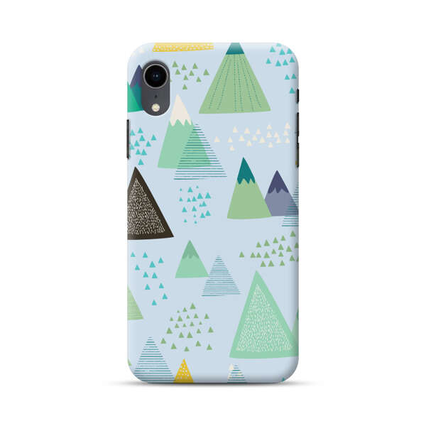 Colorful Abstract Mountain Pattern iPhone XR Hard Case