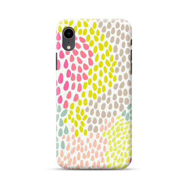 Colorful Abstract Teardrop Pattern iPhone XR Hard Case
