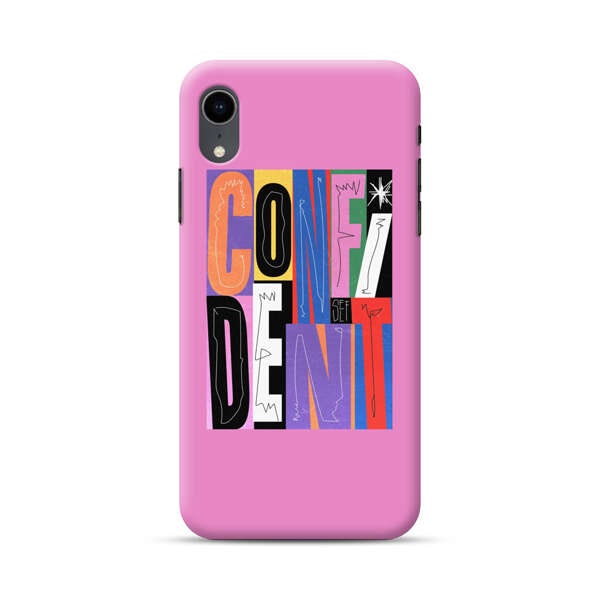 Confident Bold Colorful Typography iPhone XR Hard Case