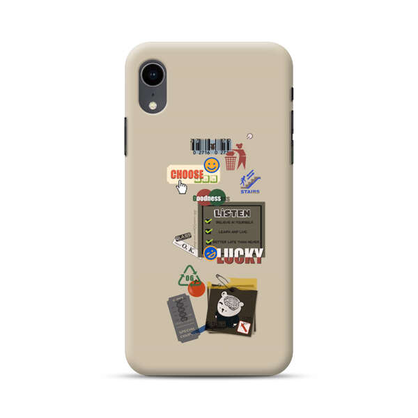 Creative Collage of Motivational Elements iPhone XR Hard Case