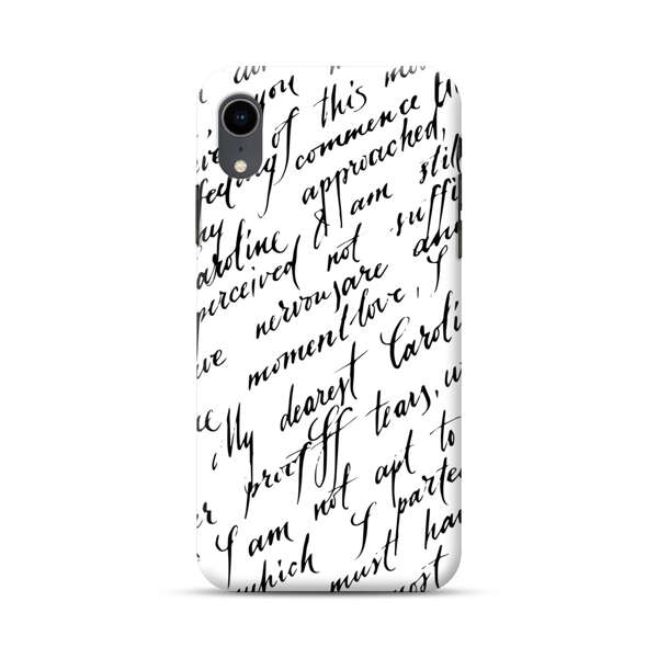 Handwritten Calligraphy iPhone XR Hard Case