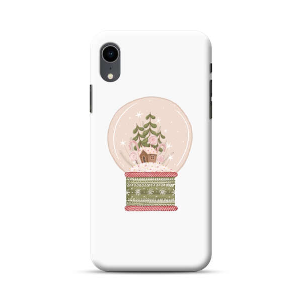 Holiday Snow Globe with Gingerbread House iPhone XR Hard Case