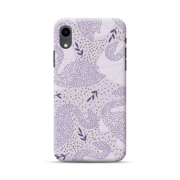 Lavender Swan Pattern iPhone XR Hard Case
