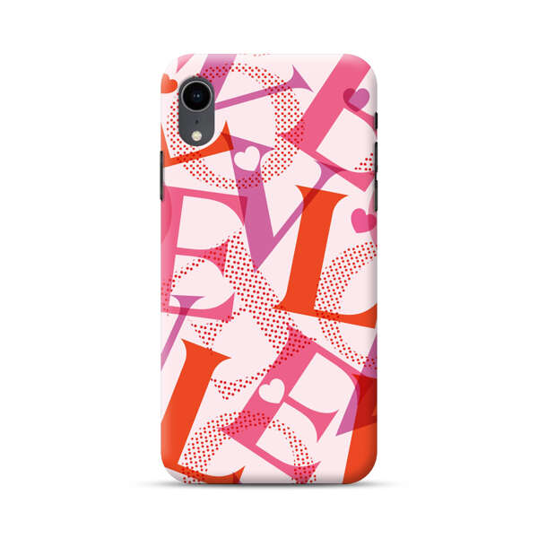 Love Colorful Letters Pattern iPhone XR Hard Case