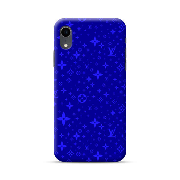 Luxury Blue Designer Pattern iPhone XR Hard Case