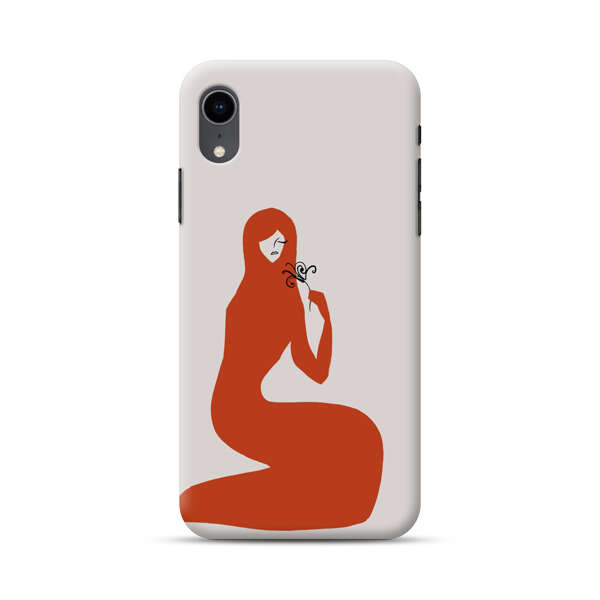 Minimalist Abstract Woman Silhouette iPhone XR Hard Case