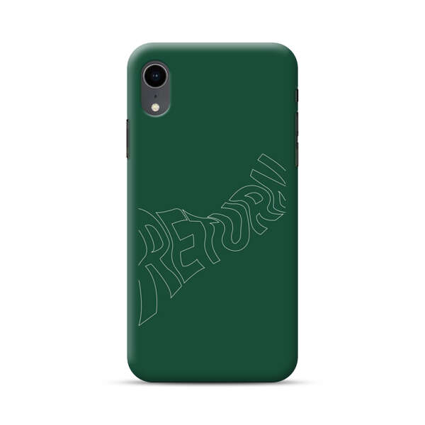 Minimalist Green Wavy Return Text iPhone XR Hard Case