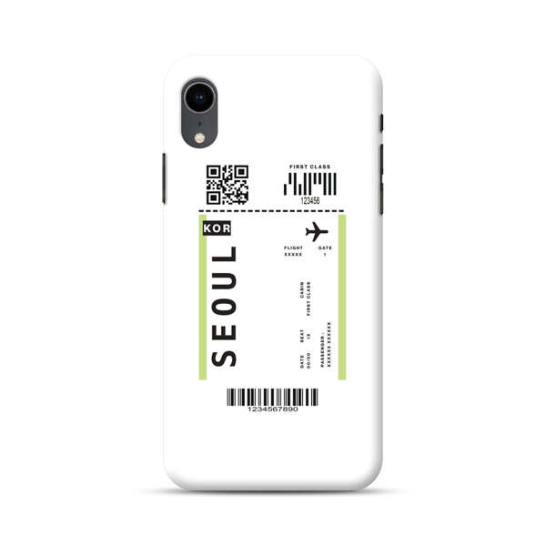 Minimalist Seoul Boarding Pass iPhone XR Hard Case