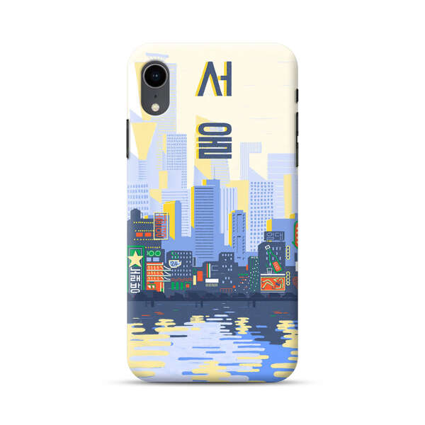 Modern City Skyline Reflection iPhone XR Hard Case