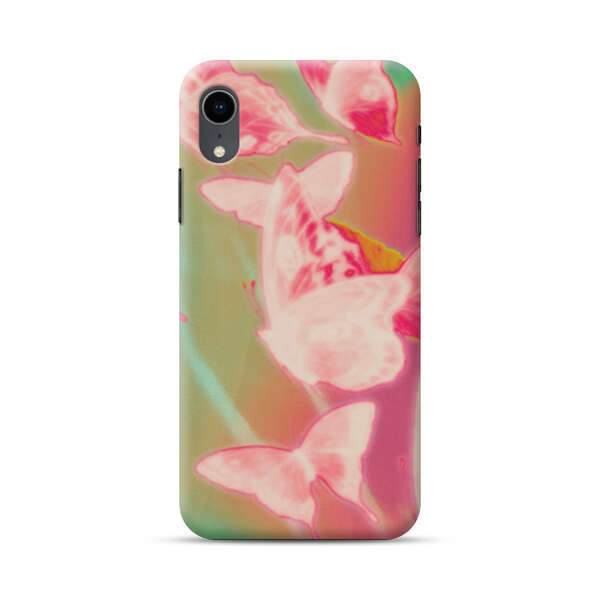 Pink Butterflies Dreamy Colorful Background iPhone XR Hard Case