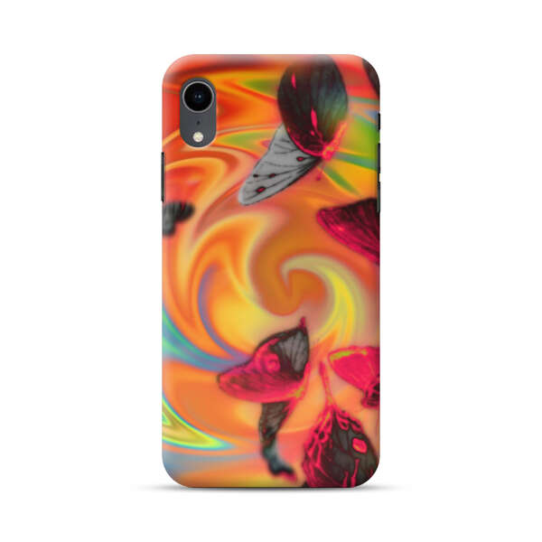 Psychedelic Butterflies Swirl iPhone XR Hard Case