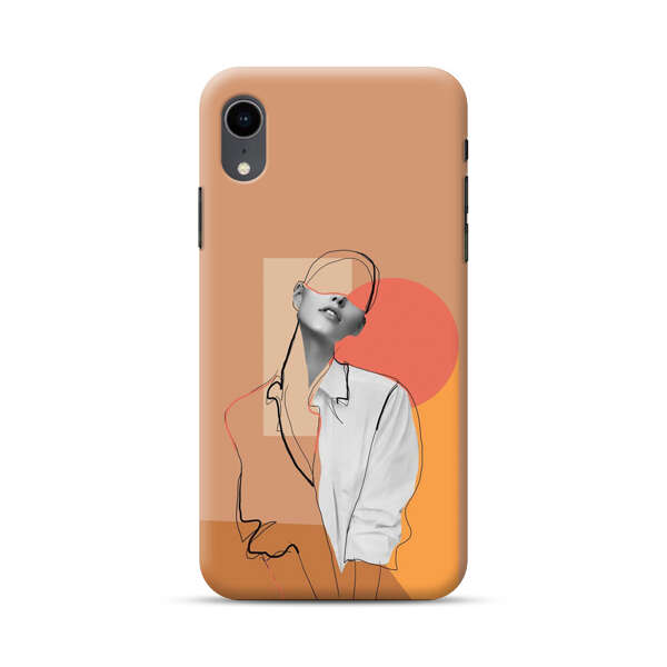 Stylish Abstract Portrait Art iPhone XR Hard Case