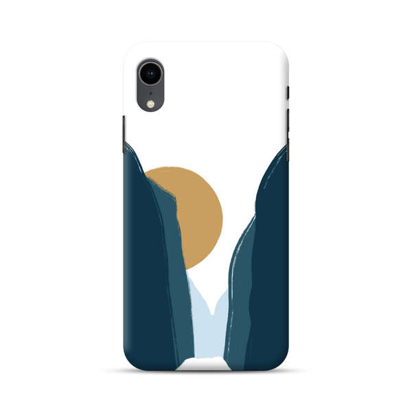 Sunset Between Dark Cliffs iPhone XR Hard Case