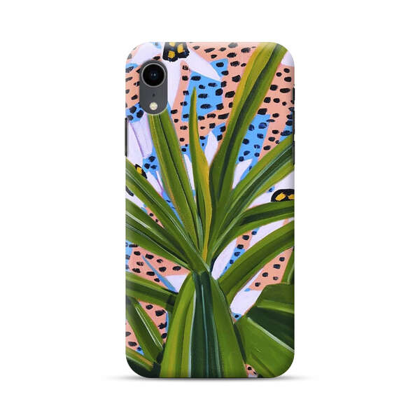 Tropical Leaves Abstract Pattern iPhone XR Hard Case