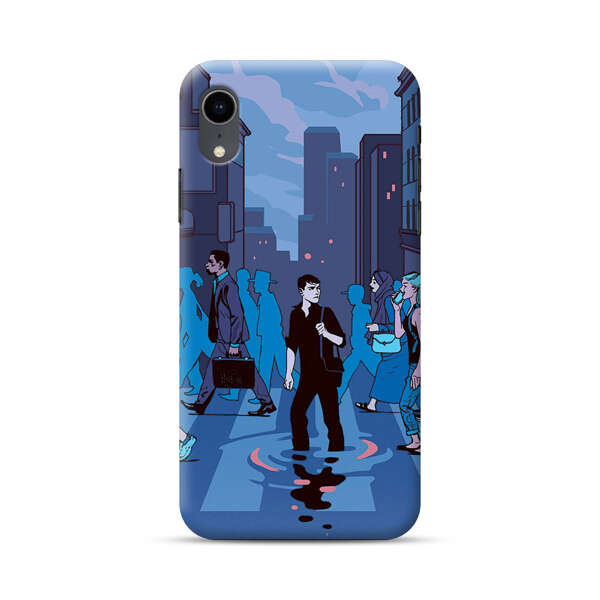 Urban Lonely Person Crosswalk iPhone XR Hard Case