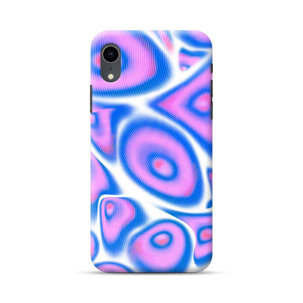 Vibrant Abstract Pink and Blue Swirl Pattern iPhone XR Hard Case