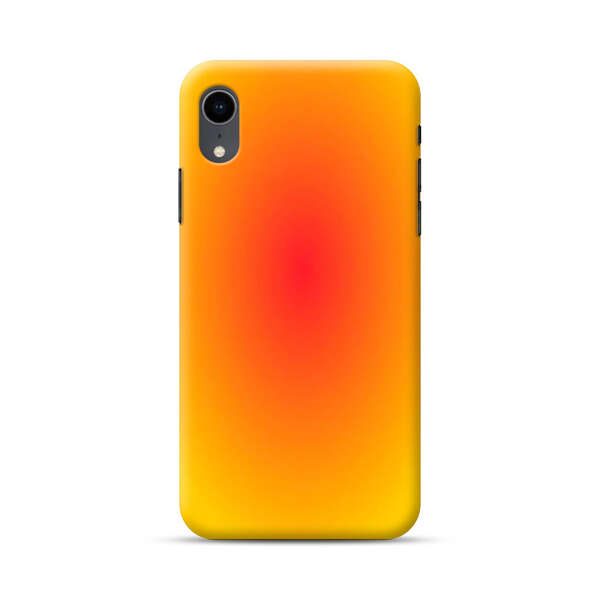 Vibrant Red Focal Point with Yellow Gradient Background iPhone XR Hard Case