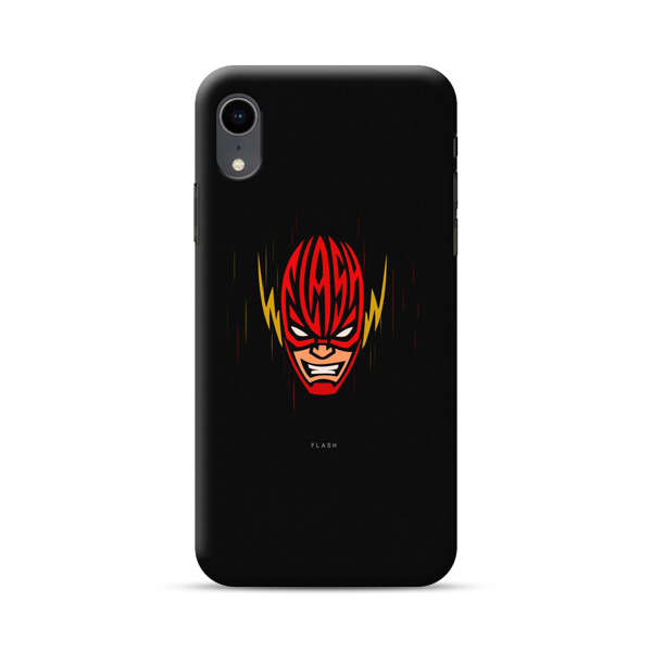 Vibrant Superhero Face with Lightning Bolts iPhone XR Hard Case