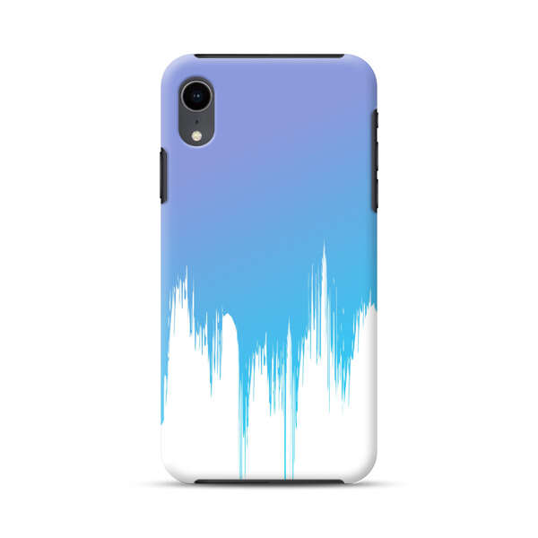 Abstract Blue and Purple Dripping Paint iPhone XR Impact Case