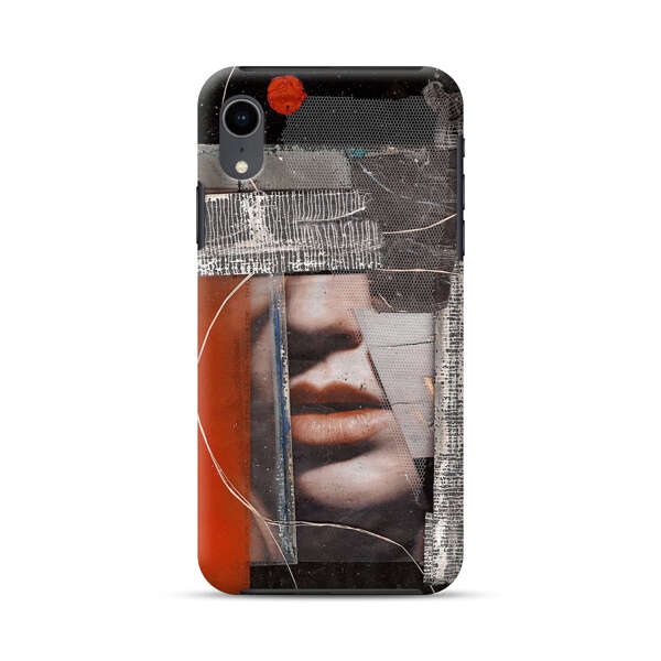 Abstract Collage Close Up Face iPhone XR Impact Case