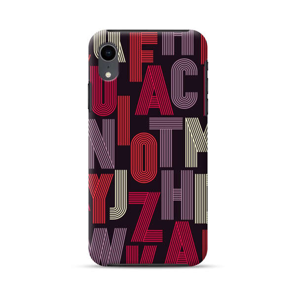 Abstract Letters Pattern iPhone XR Impact Case