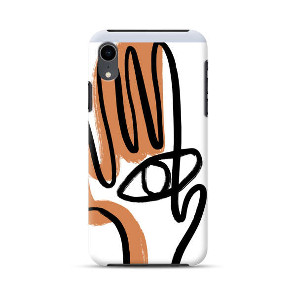 Abstract Minimalist Hand with Eye iPhone XR Impact Case