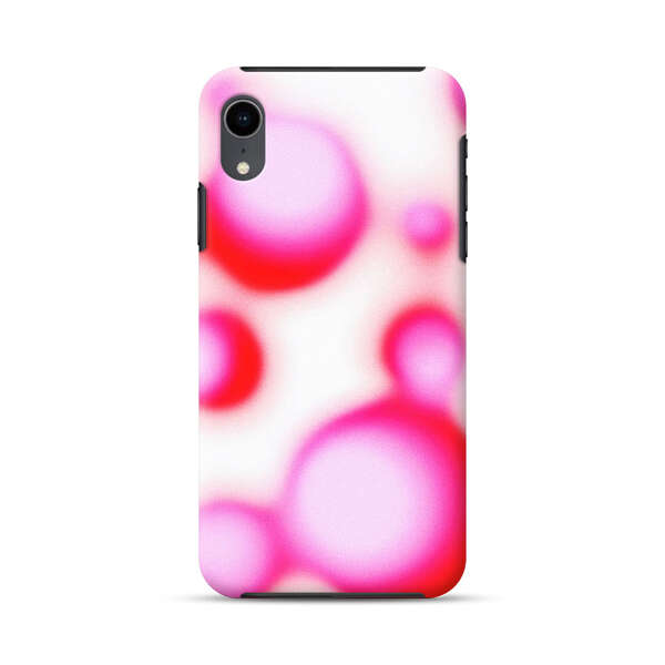 Abstract Pink and Red Blurry Circles iPhone XR Impact Case
