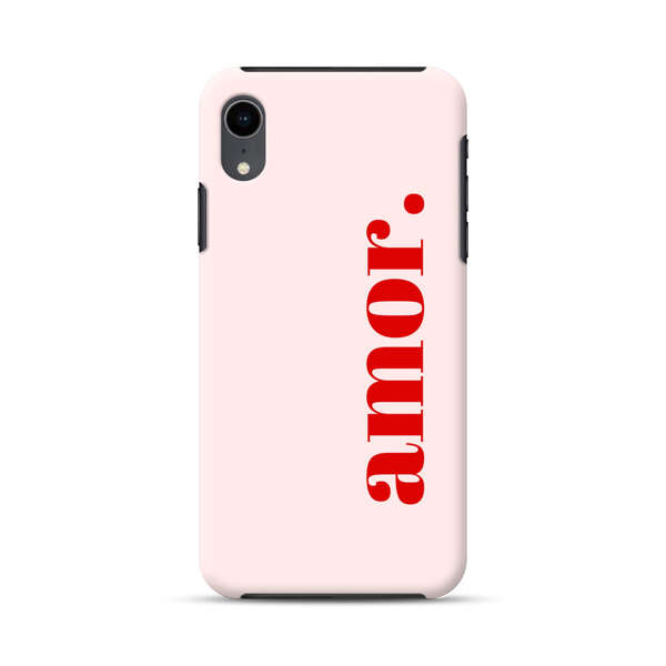 Amor Love Bold Red Text iPhone XR Impact Case