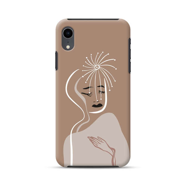 Artistic Abstract Portrait with Serene Face iPhone XR Impact Case