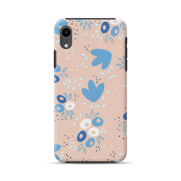 Blue Floral Pattern iPhone XR Impact Case