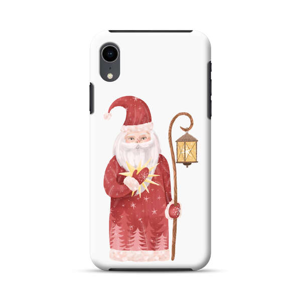 Charming Santa Claus Holding Glowing Heart and Lantern iPhone XR Impact Case
