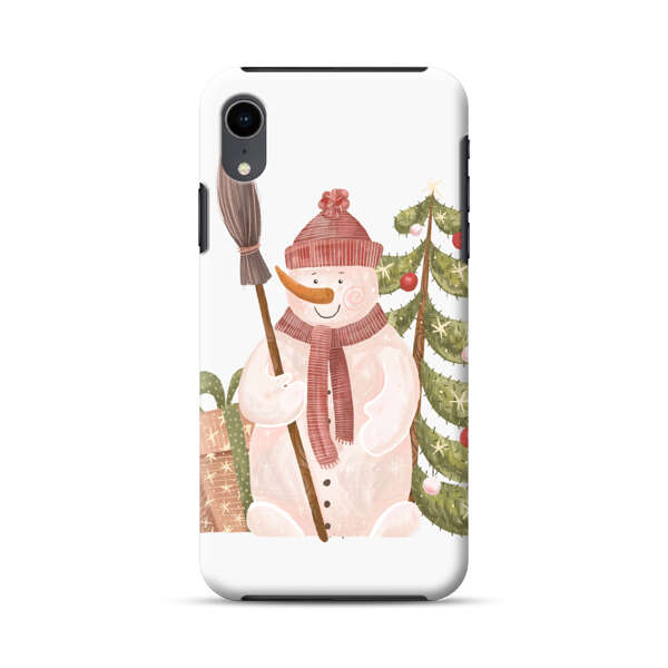 Charming Winter Snowman Illustration iPhone XR Impact Case