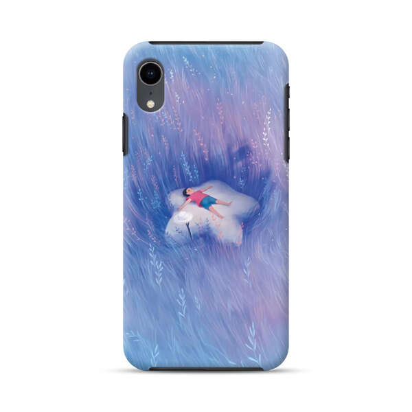 Child Relaxing in Dreamy Field iPhone XR Impact Case